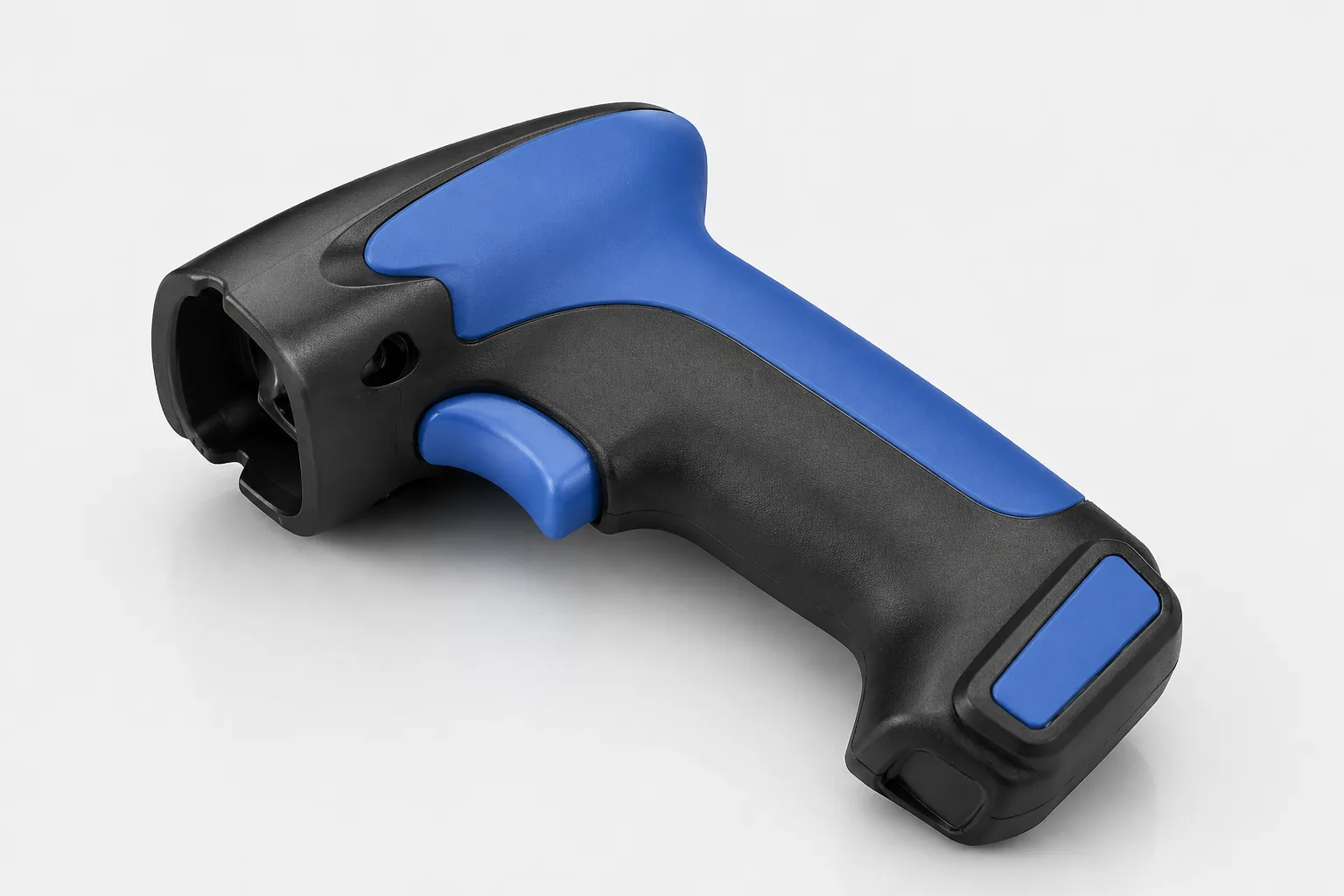 Overmolding example showing a rigid base and soft-touch outer layer